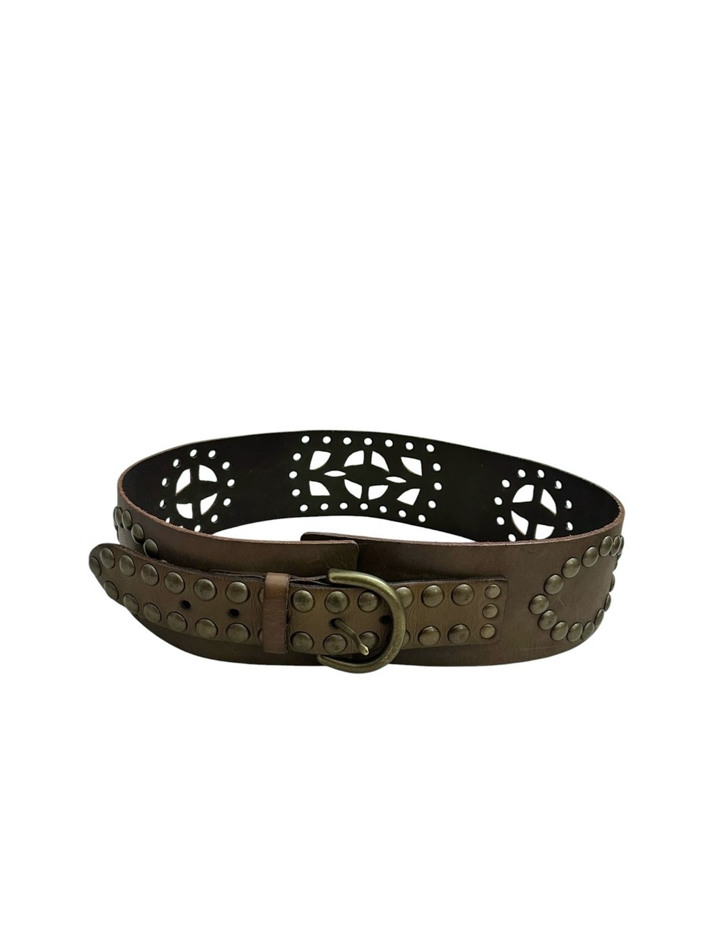 Vintage Linea Pelle Studded Leather Statement Belt - Picture 9 of 12